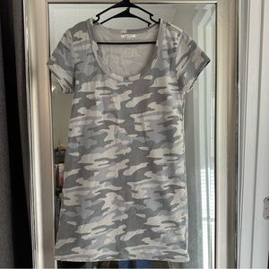 Z Supply Payton Camo Tee Dress - Dusty Sage, Small